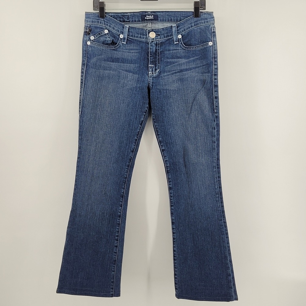 Rock & Republic Kasandra Jeans 30 Blue Bootcut‎ Low Rise Denim Womens